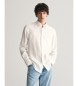 Gant Chemise en lin blanc à coupe régulière