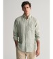 Gant Camicia in lino verde vestibilità regolare