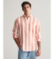 Gant Camicia in lino a righe arancioni vestibilit regolare