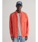 Gant Regular Fit Leinenhemd aus orangefarbenem, stückgefärbtem Leinen