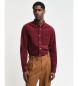 Gant Donkerrood corduroy Regular Fit Overhemd