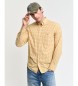 Gant Camisa Regular Fit de popelina a cuadros Vichy amarillo