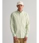 Gant Regular Fit grøn stribet poplinskjorte