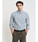 Gant Grn gestreiftes Popeline-Hemd Regular Fit