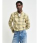 Gant Regular Fit Poplin Shirt Archive Checked Yellow Poplin