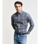 Gant Camisa xadrez regular Fit poplin Archive navy