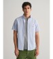 Gant Overhemd Regular Fit Seersucker Sunset blauw