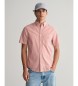 Gant Overhemd Regular Fit Seersucker Sunset roze