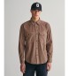 Gant Brown corduroy Relaxed Fit shirt