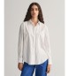 Gant Weiß gestreiftes Popeline-Hemd im Relaxed Fit