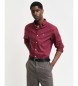 Gant Koszula Slim Fit Poplin bordowa