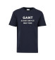 Gant T-shirt a manica corta con stampa grafica piccola in blu navy