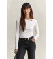 Gant T-shirt à manches longues en coton léger blanc