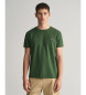 Gant Grünes Pikee-T-Shirt