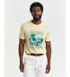 Gant T-shirt con stampa Placed gialla