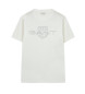 Gant T-shirt pesante in blocco bianco 