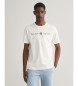 Gant T-shirt grafica stampata bianca