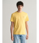 Gant T-shirt con scudo dalla vestibilità regolare gialla