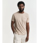 Gant T-shirt beige scudo vestibilità regolare