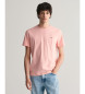 Gant T-shirt con scudo rosa dalla vestibilità regolare