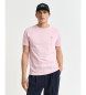 Gant T-shirt con scudo rosa dalla vestibilit regolare