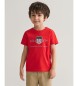 Gant Camiseta Archive Shield rojo