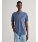 Gant T-shirt à imprimé graphique Sunfaded bleu