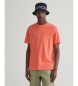 Gant Sunfaded T-shirt met grafische print oranje