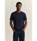 Gant T-shirt in cotone pima blu navy