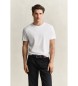 Gant T-shirt in cotone pima bianco sporco