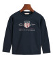 Gant Archive Shield Kids marinblå långärmad t-shirt