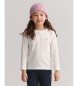 Gant T-shirt à manches longues pour enfants, blanc