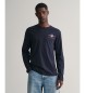 Gant Medium Archive Shield långärmad T-shirt marinblå