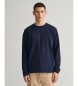 Gant T-shirt a maniche lunghe con scudo tonale blu scuro