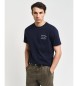 Gant T-shirt in piqu met klein marineborduursel