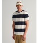 Gant Breitgestreiftes T-Shirt wei, marineblau