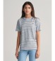 Gant T-shirt às riscas azuis para adolescentes