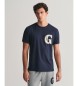 Gant T-shirt con grafica G blu scuro