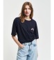 Gant T-shirt blu scuro con grafica Arch del 1949