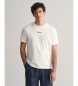 Gant T-shirt avec petit logo en blanc contrast