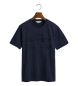 Gant T-shirt blu scuro per ragazzi con scudo tonale