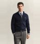 Gant Strickjacke mit Reißverschluss Casual navy
