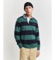 Gant Polo rayé vert foncé