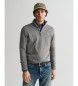 Gant Classic cotton jumper with grey half zip