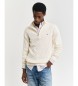 Gant Beige pullover med halv lynlås