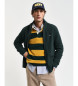 Gant Textured Cotton Zip Cardigan green