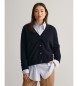 Gant Very fine navy sheep's wool cardigan