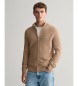 Gant Cardigan zippé marron