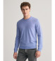 Gant Blauer Pullover aus extrafeiner Merinowolle