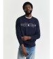 Gant Grafisches Sweatshirt mit Rundhalsausschnitt marineblau